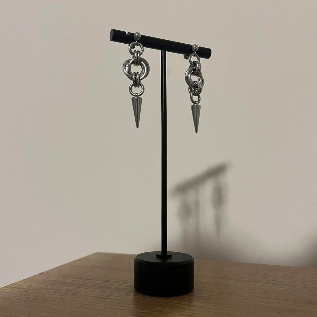 “thorn” chainmail earrings
