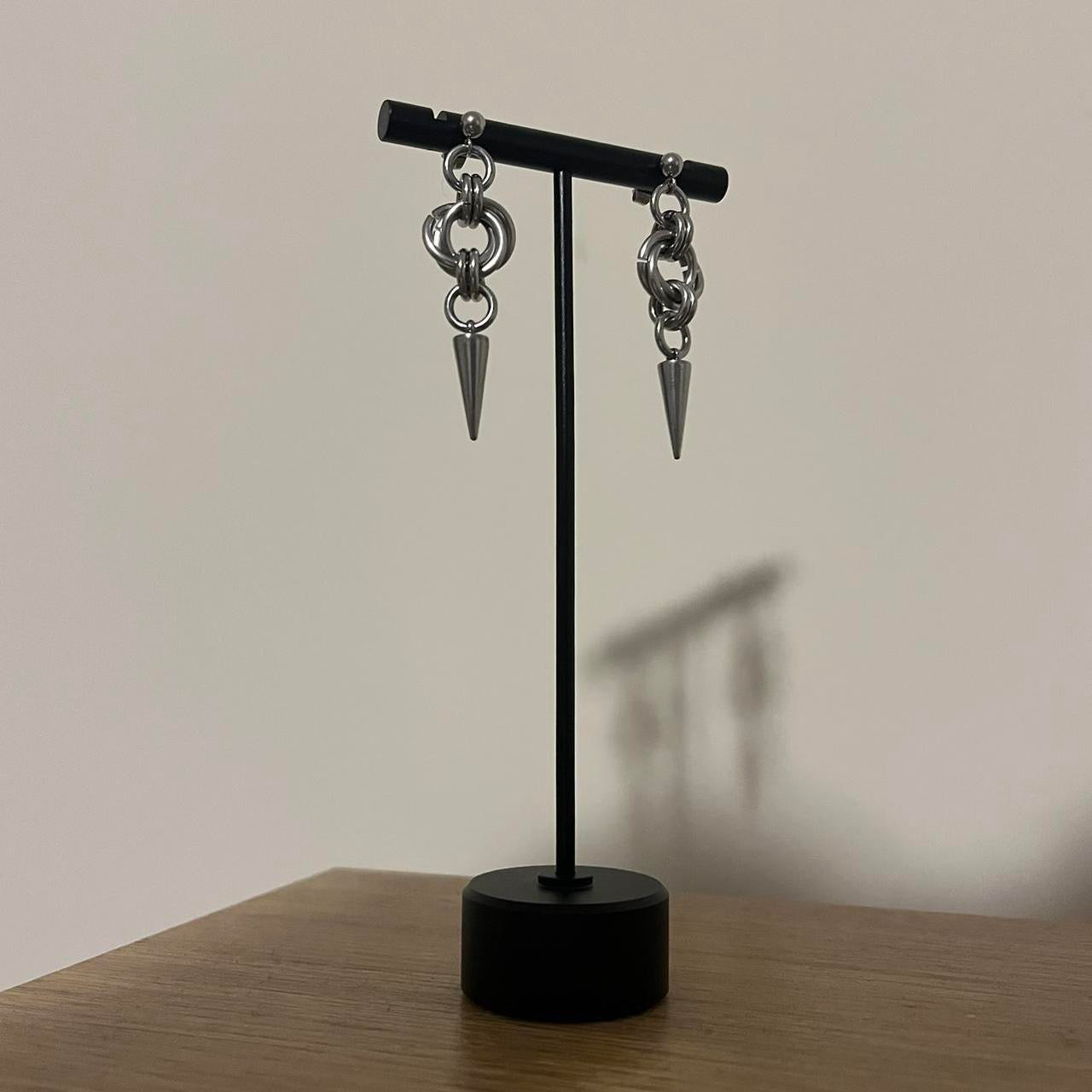 “thorn” chainmail earrings