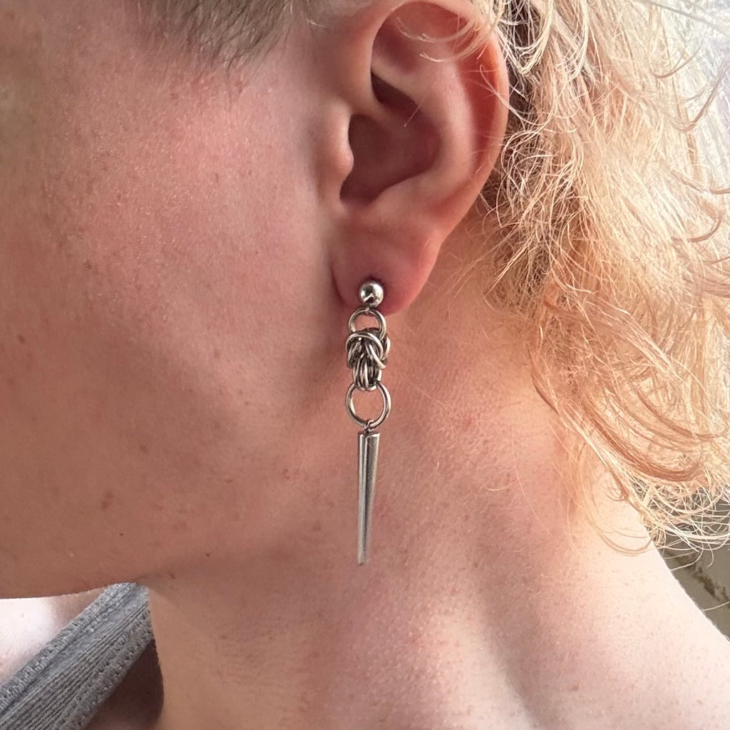 “slaughter” chainmail earrings