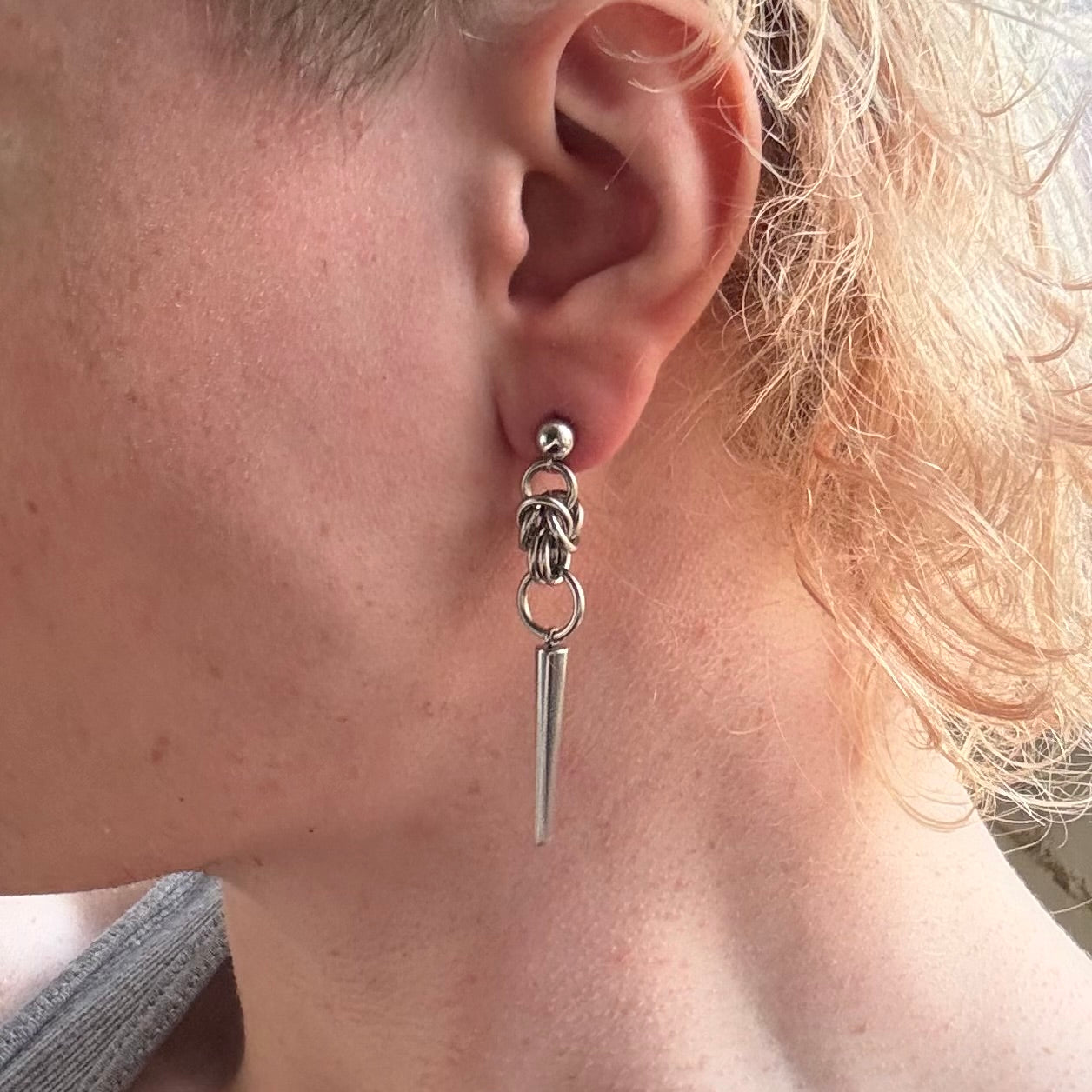“slaughter” chainmail earrings