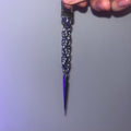 “thrash” chainmail keychain charm