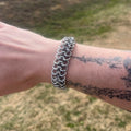 wide chainmail bracelet