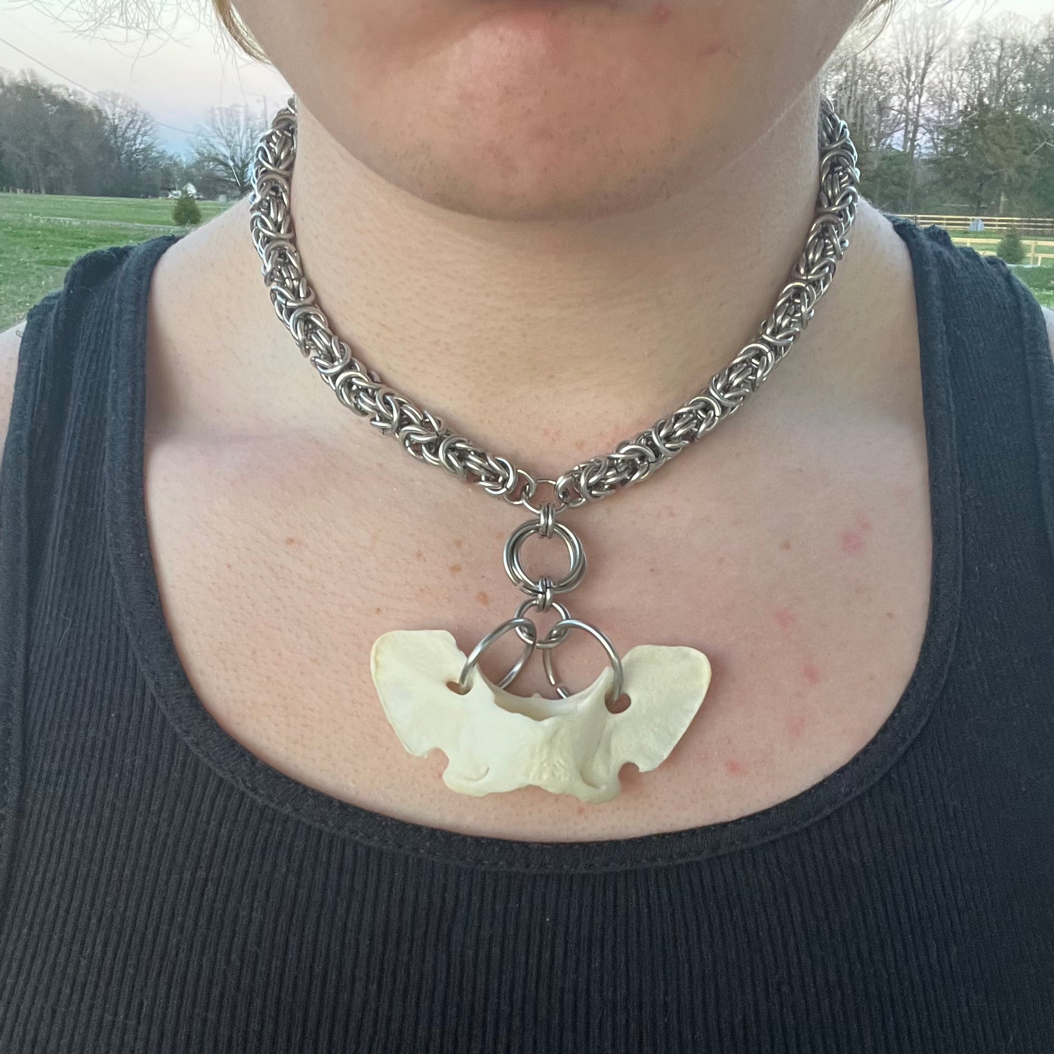 “feral” chainmail choker
