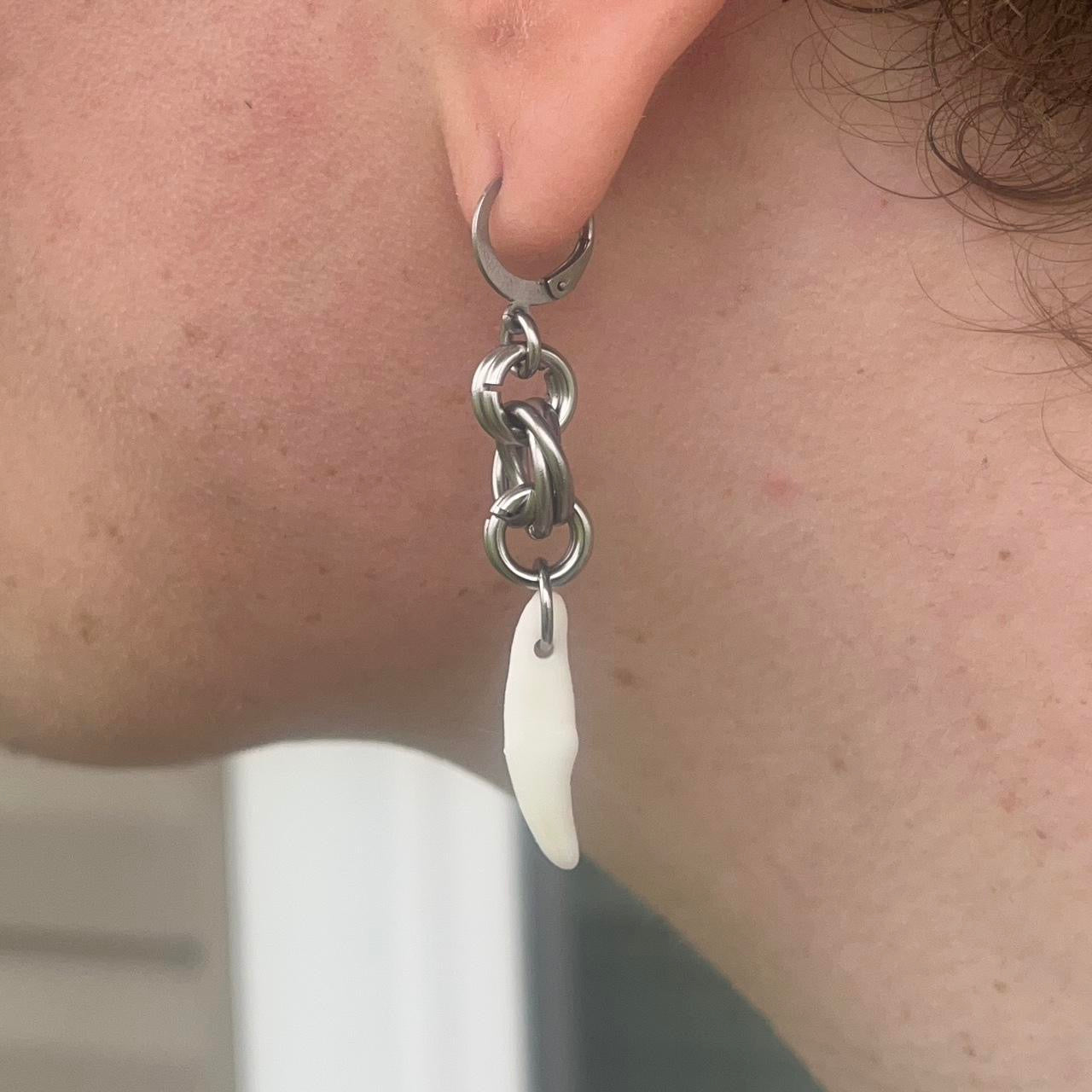 “savage” chainmail earrings