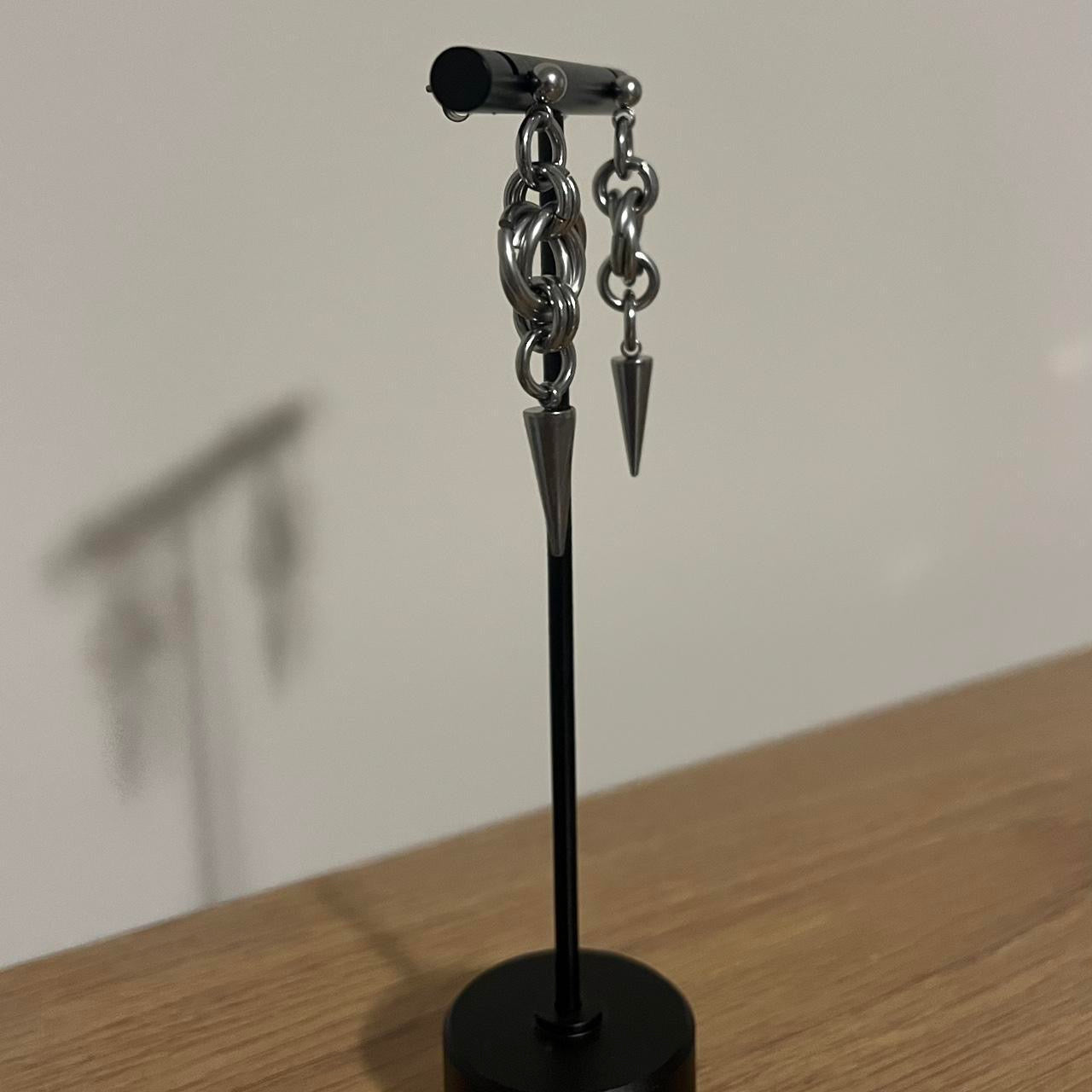 “thorn” chainmail earrings