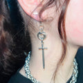 “divine dagger” chainmail earrings