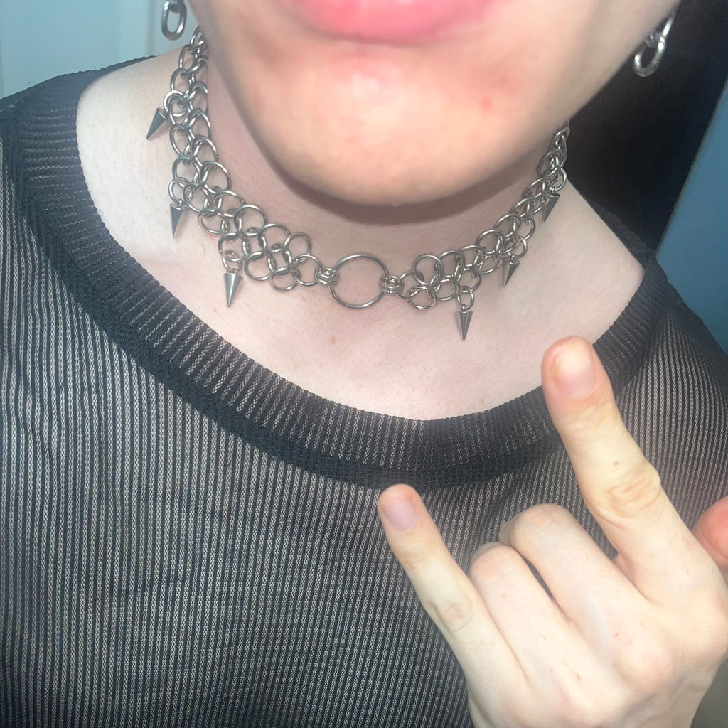 “wicked” chainmail choker