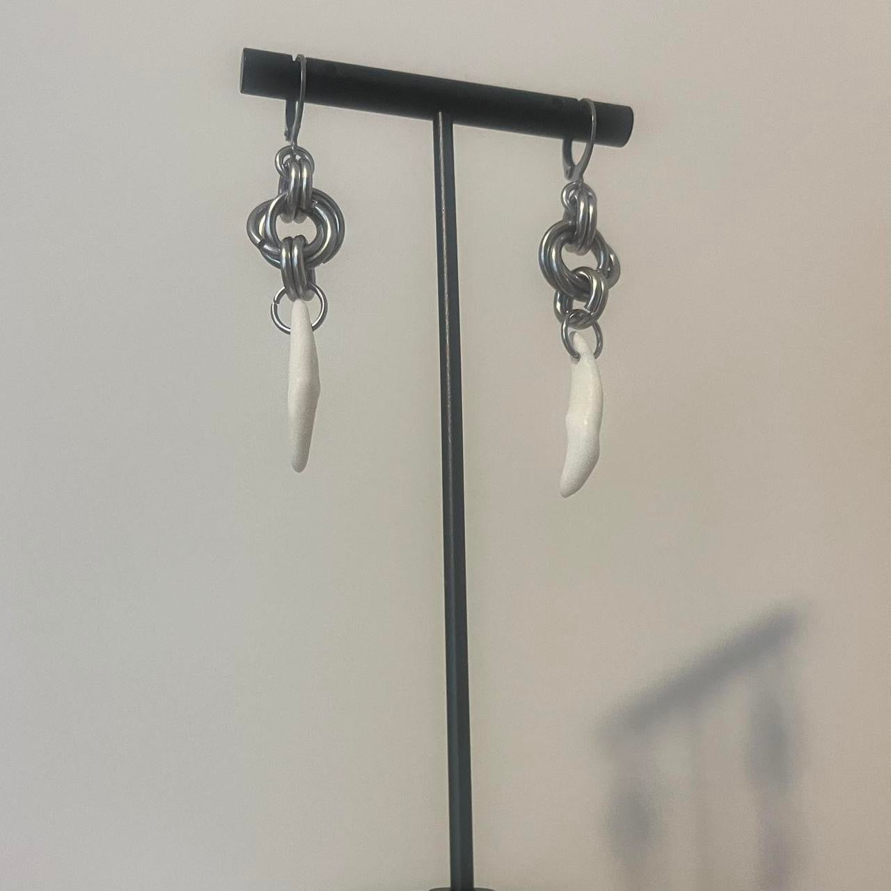 “savage” chainmail earrings