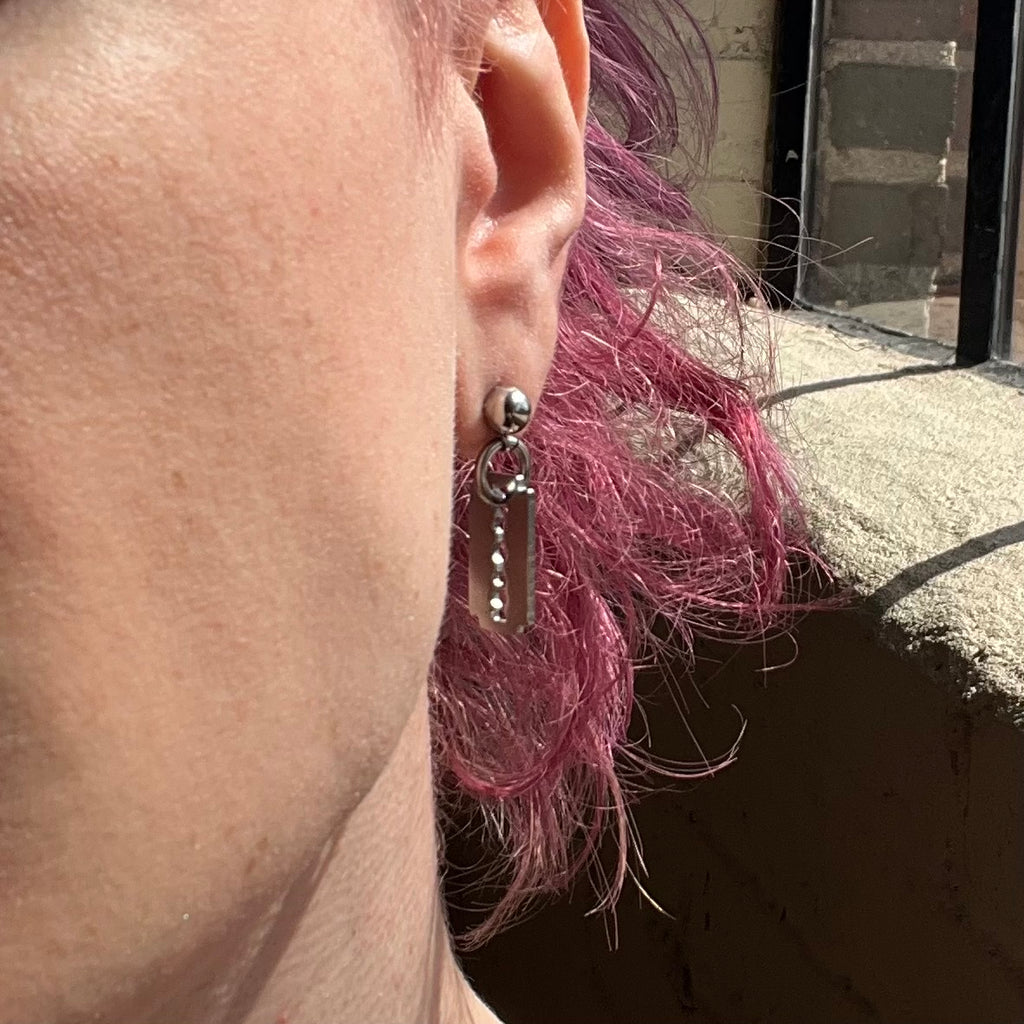 “razor” earrings