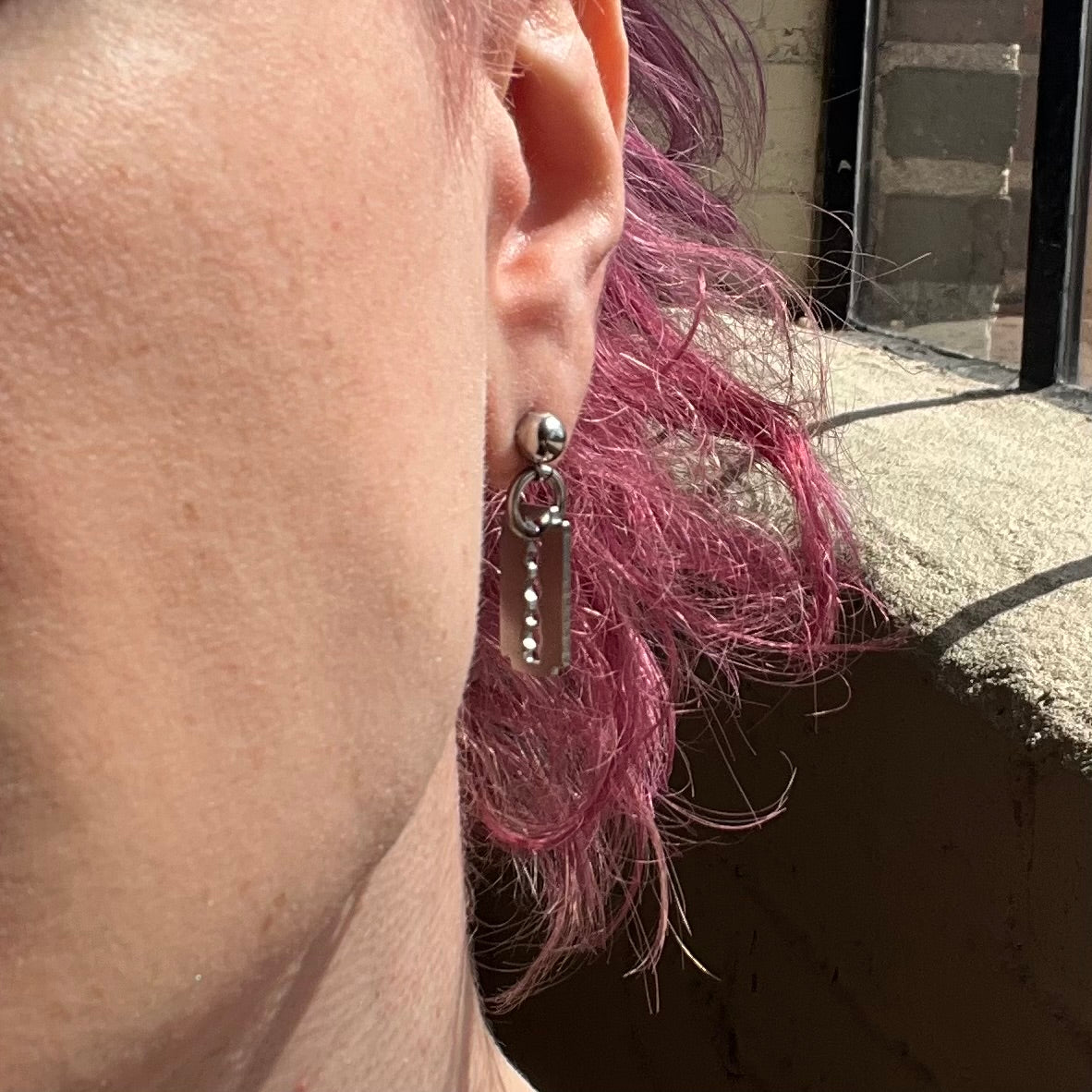 “razor” earrings