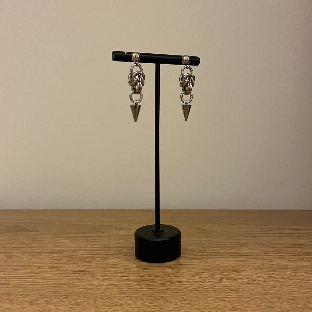 “grime” chainmail earrings
