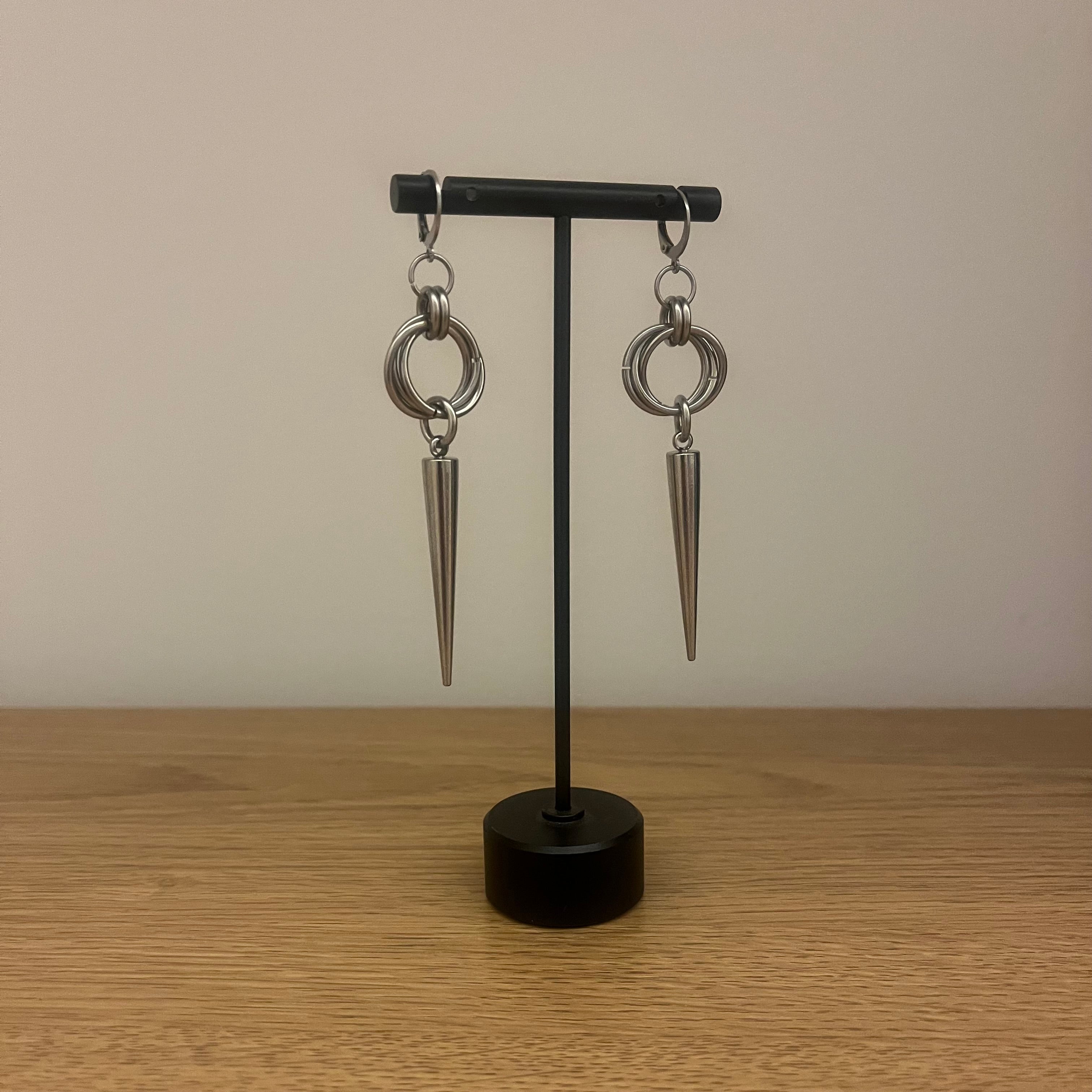“outcast” chainmail earrings