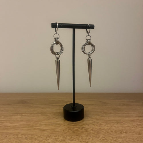 “outcast” chainmail earrings